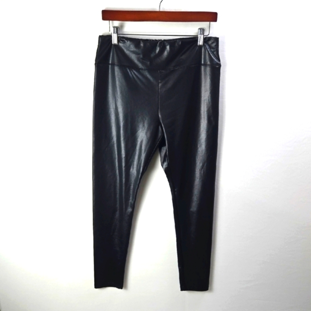 Wild Fable Women's Black Leather Look Leggings Leather Sz L